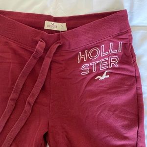 Hollister red jogger sweatpants